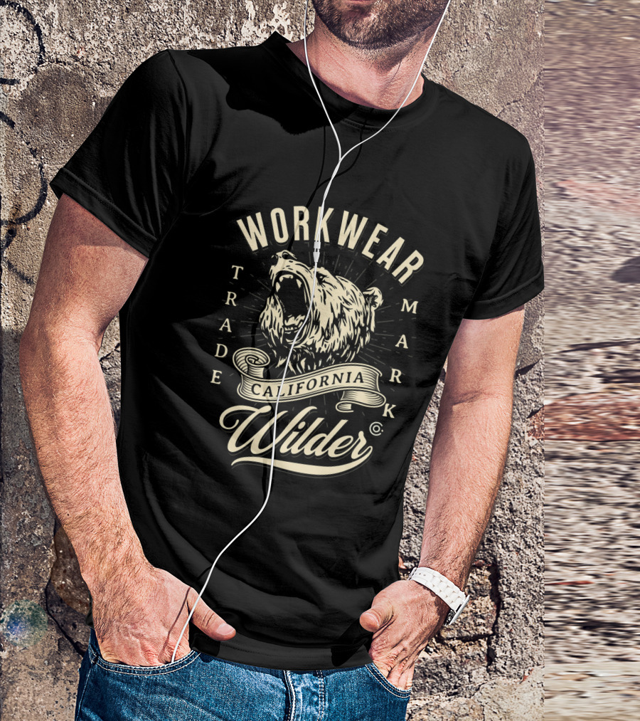 WORKWEAR TRADEMARK CALIFORNIA WILDER BEAR T-Shirt