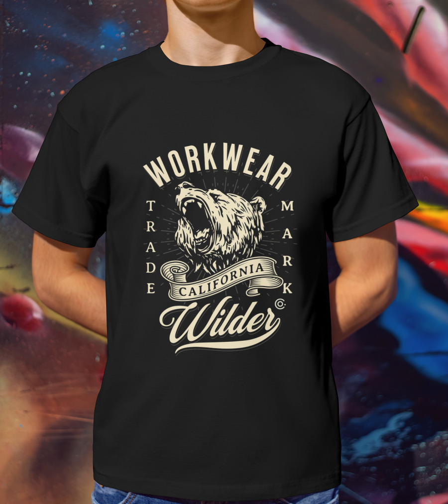 WORKWEAR TRADEMARK CALIFORNIA WILDER BEAR T-Shirt