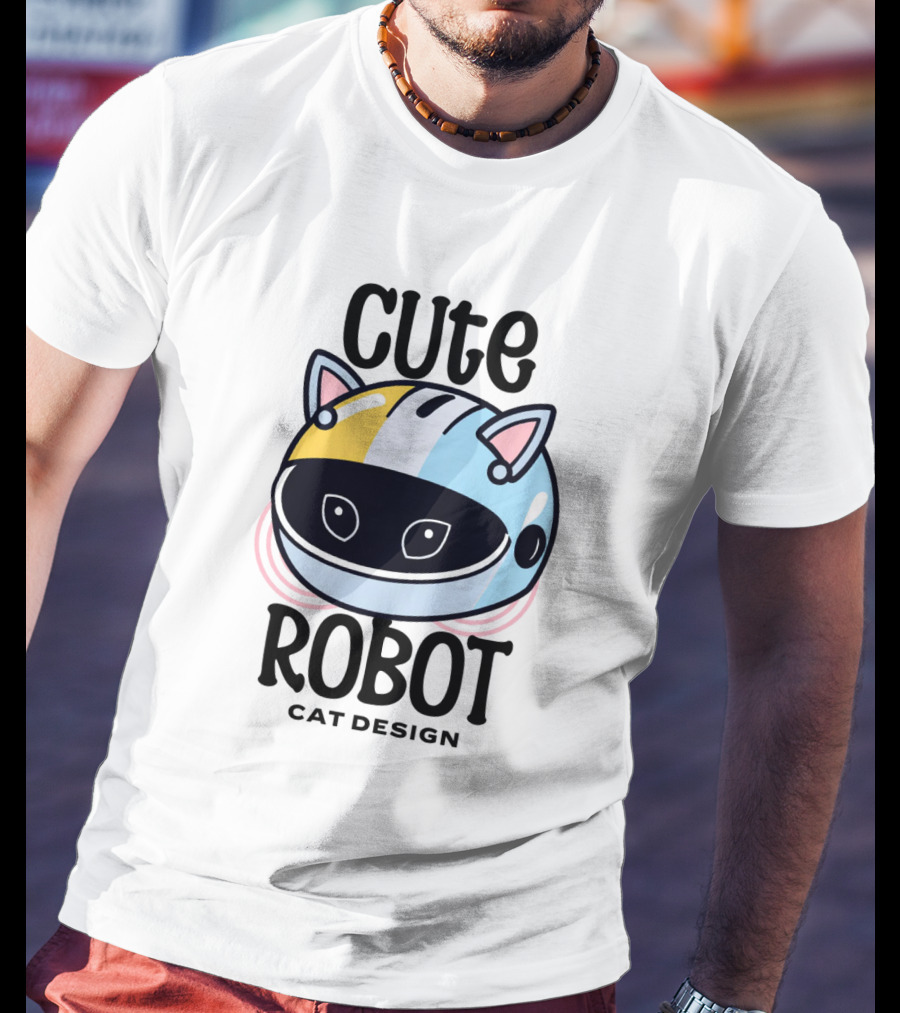 Cute Robot Cat T-Shirt