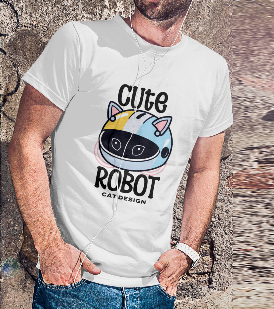 Cute Robot Cat T-Shirt