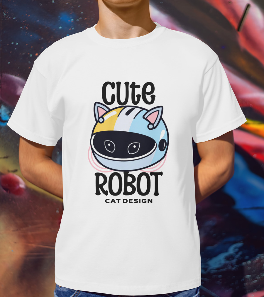 Cute Robot Cat T-Shirt