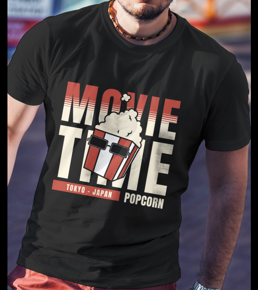 Movie Time Tokyo Japan Popcorn T-Shirt