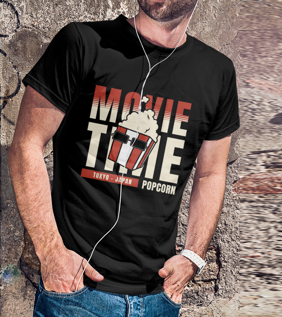 Movie Time Tokyo Japan Popcorn T-Shirt