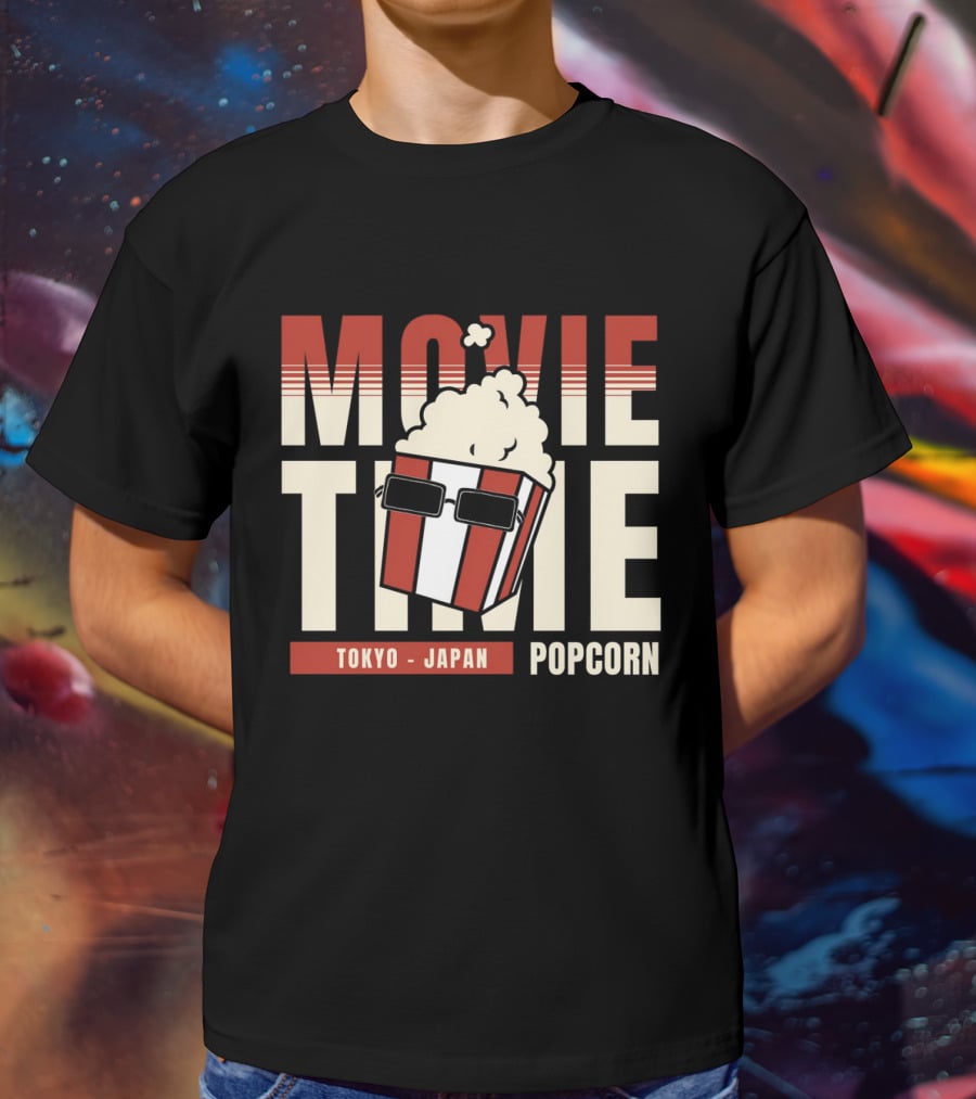Movie Time Tokyo Japan Popcorn T-Shirt