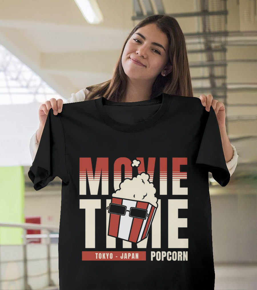 Movie Time Tokyo Japan Popcorn T-Shirt