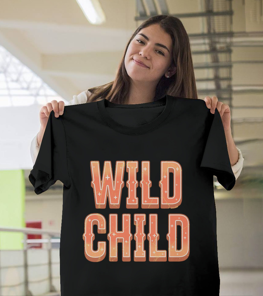 Wild Child Vintage Western Typography T-Shirt