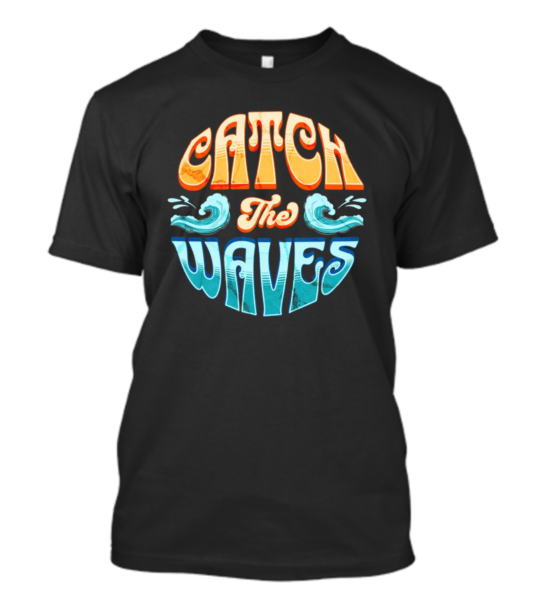 Catch The Waves Vibe Retro Beach T-Shirt