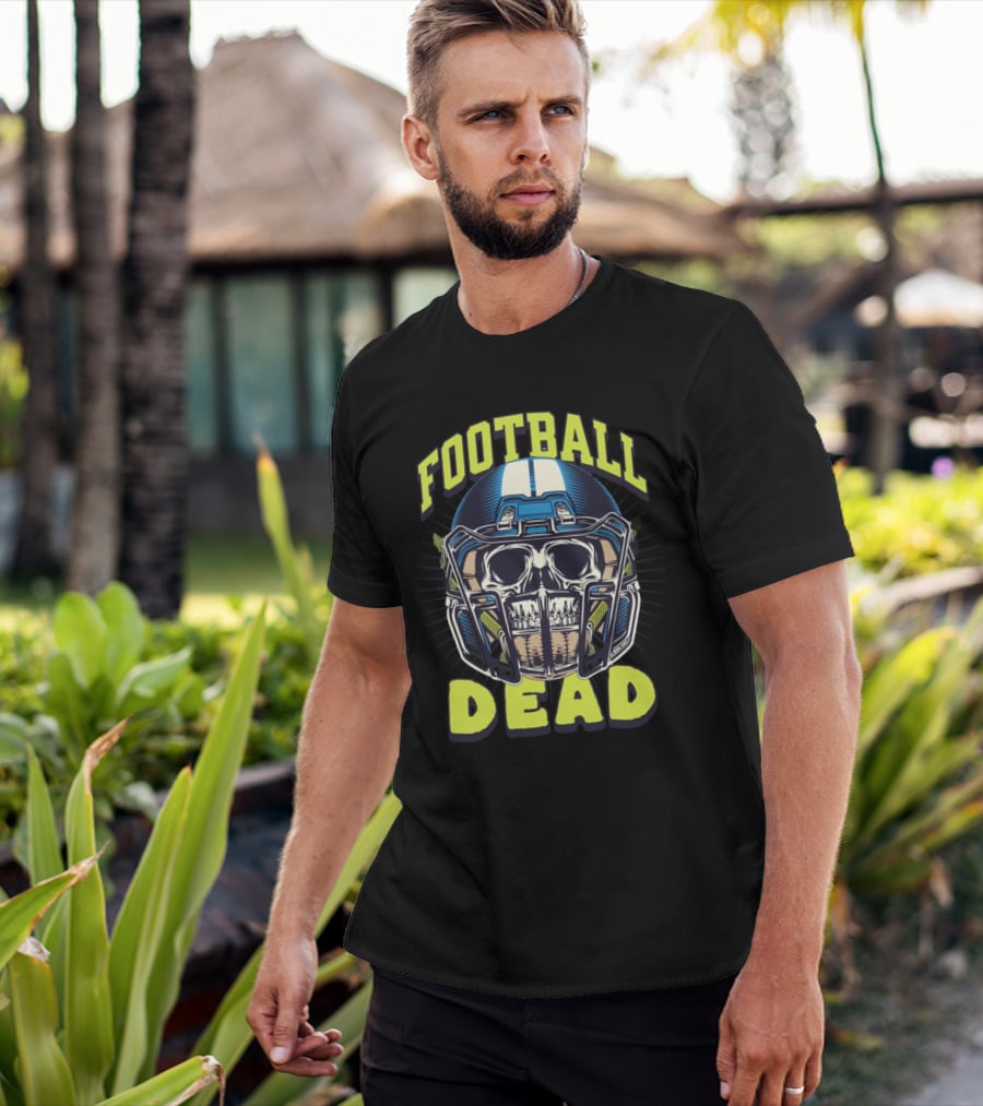 FOOTBALL DEAD Skull Helmet T-Shirt