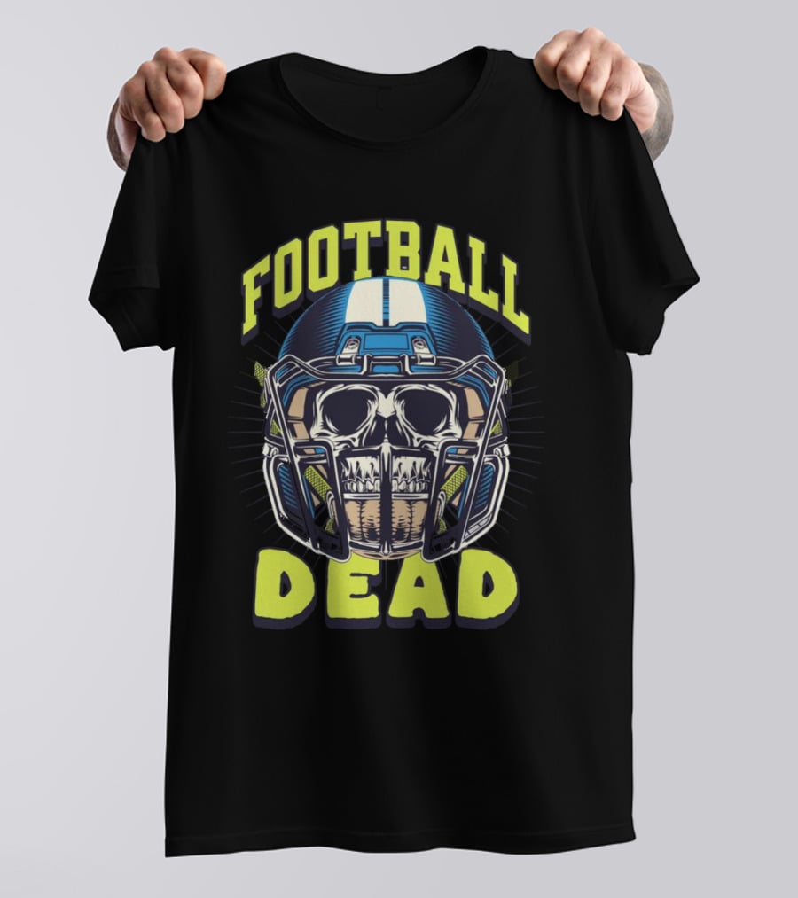 FOOTBALL DEAD Skull Helmet T-Shirt