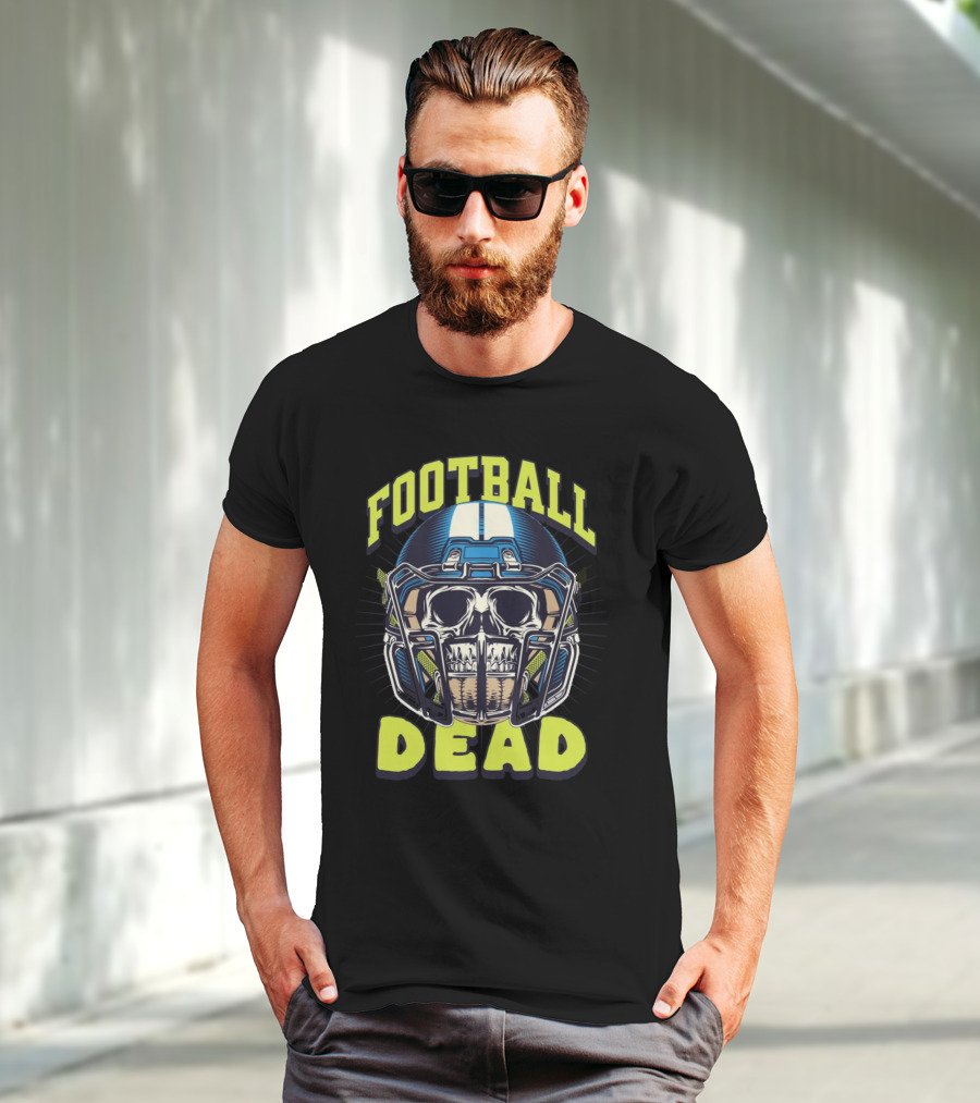 FOOTBALL DEAD Skull Helmet T-Shirt