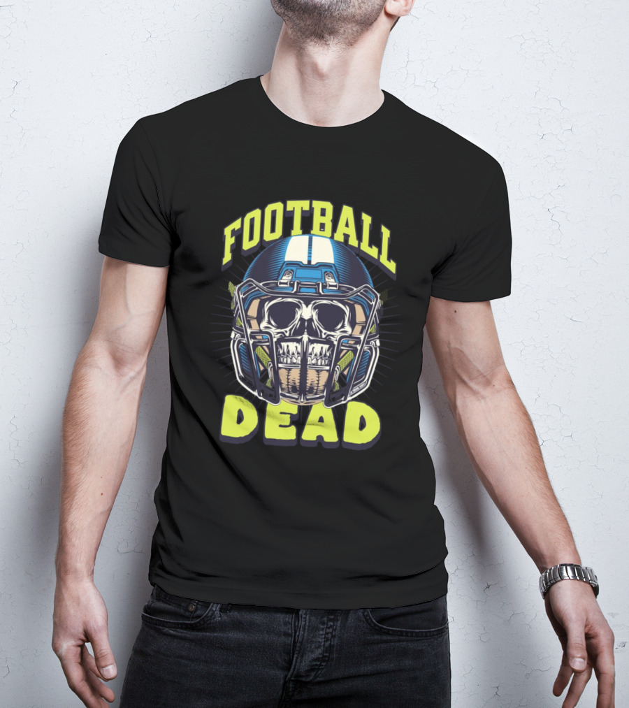 FOOTBALL DEAD Skull Helmet T-Shirt