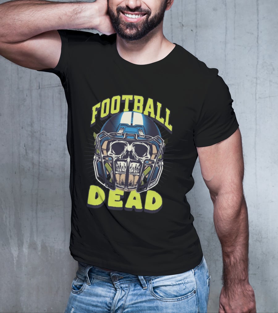 FOOTBALL DEAD Skull Helmet T-Shirt