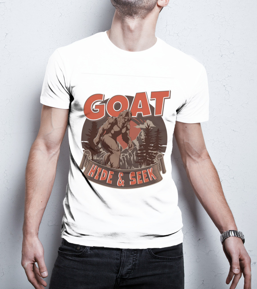 GOAT Bigfoot Hide And Seek Champion In The Forest T-Shirt