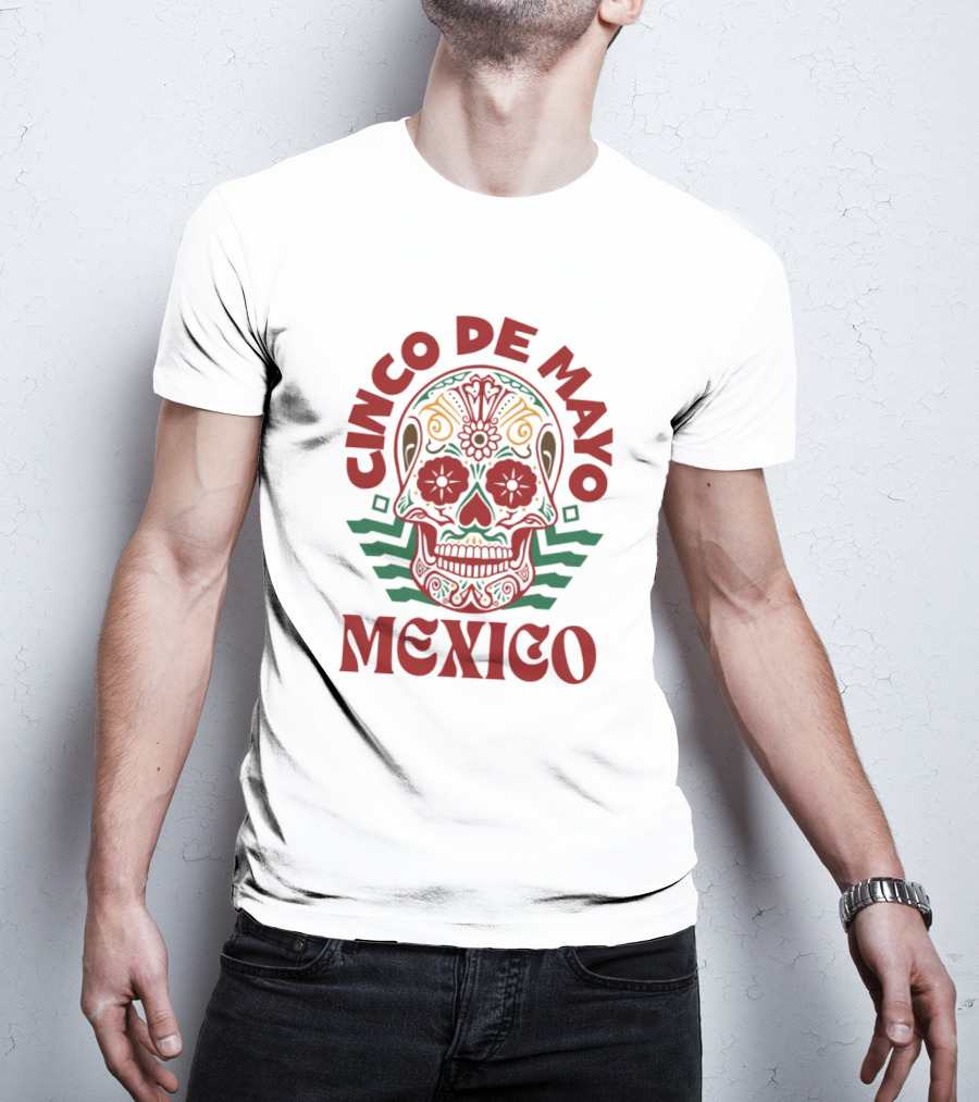 Cinco De Mayo Mexico Sugar Skull T-Shirt