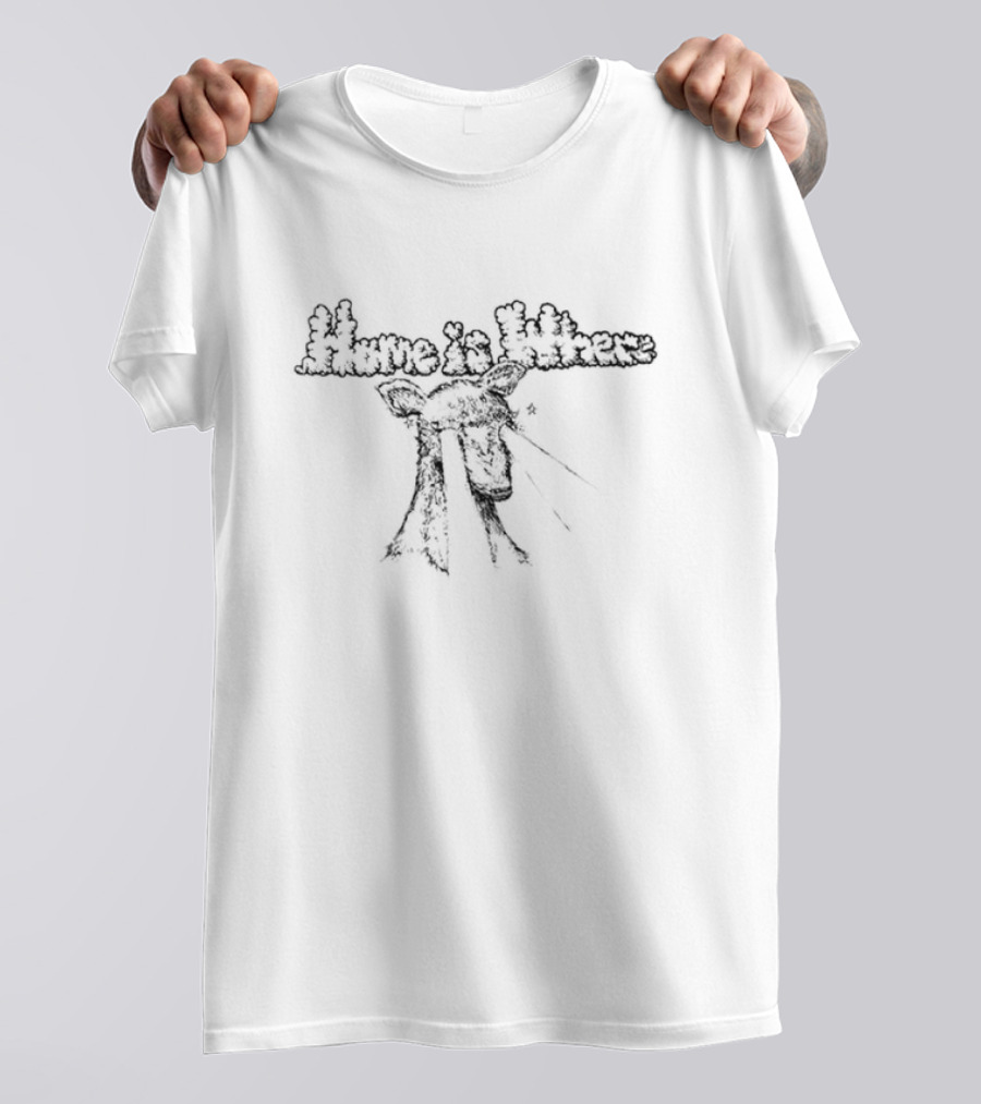 Home Is Where Deer Sketch T-Shirt