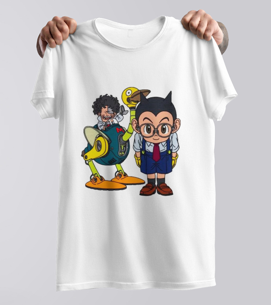 Dr. Slump Obotchaman And Character With Robot In Glasses T-Shirt