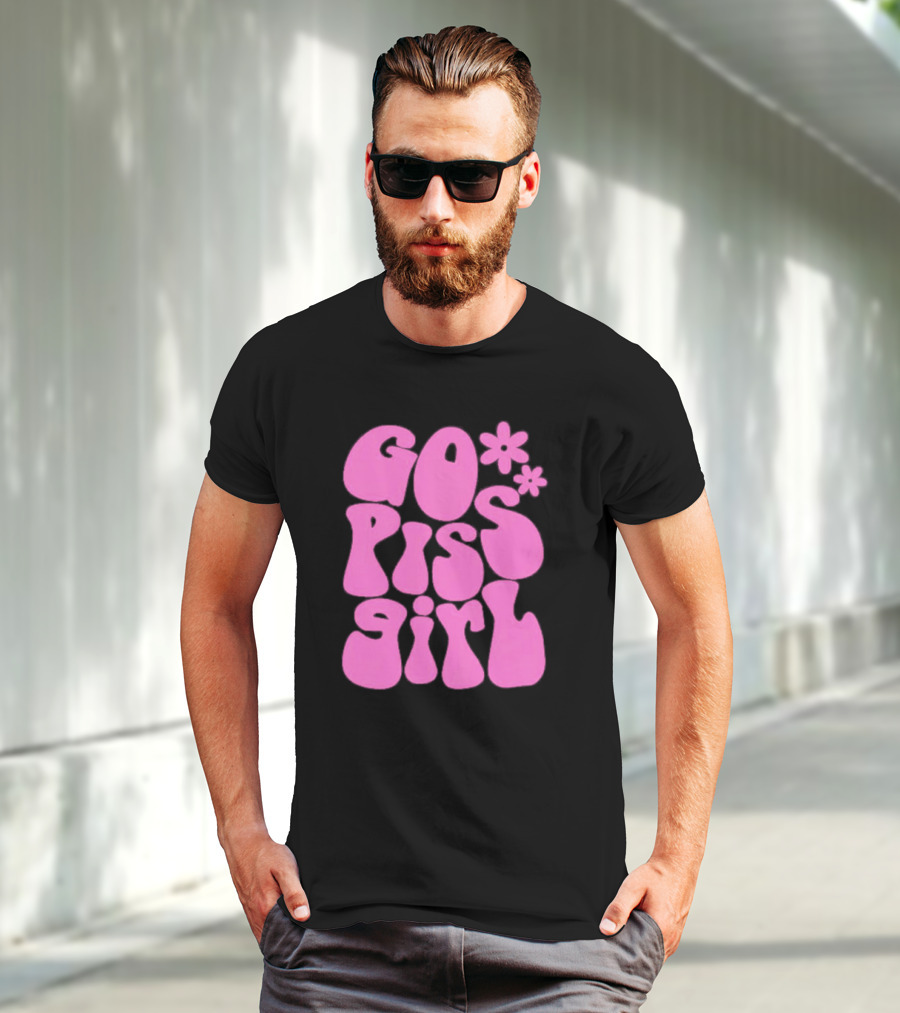 Go Piss Girl Bold Funky Pink T-Shirt