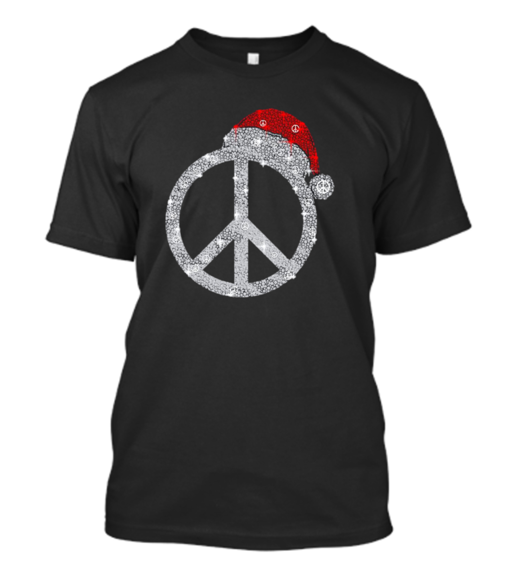 Hippie Hat Diamond Peace Christmas T-Shirt