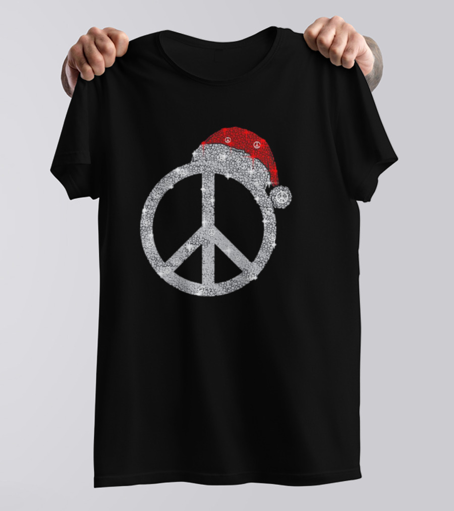 Hippie Hat Diamond Peace Christmas T-Shirt