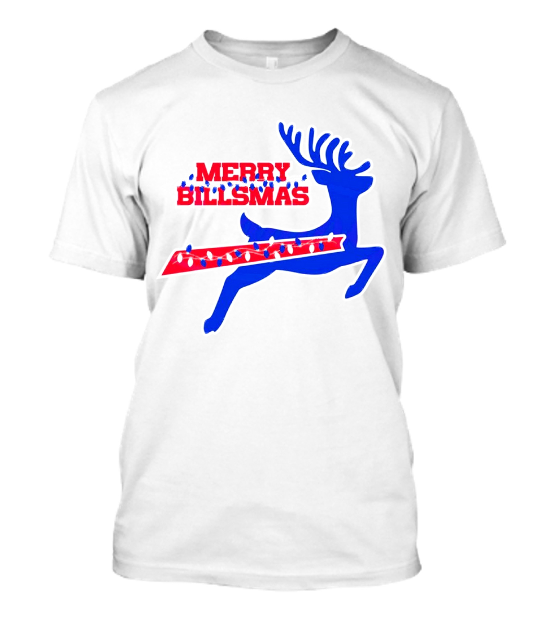 Merry Billsmas Reindeer Xmas Lights Buffalo T-Shirt