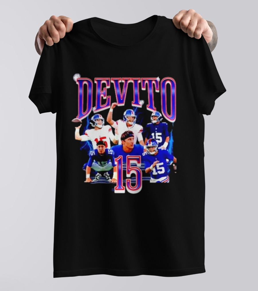 Devito 15 New York Giants Football Player T-Shirt