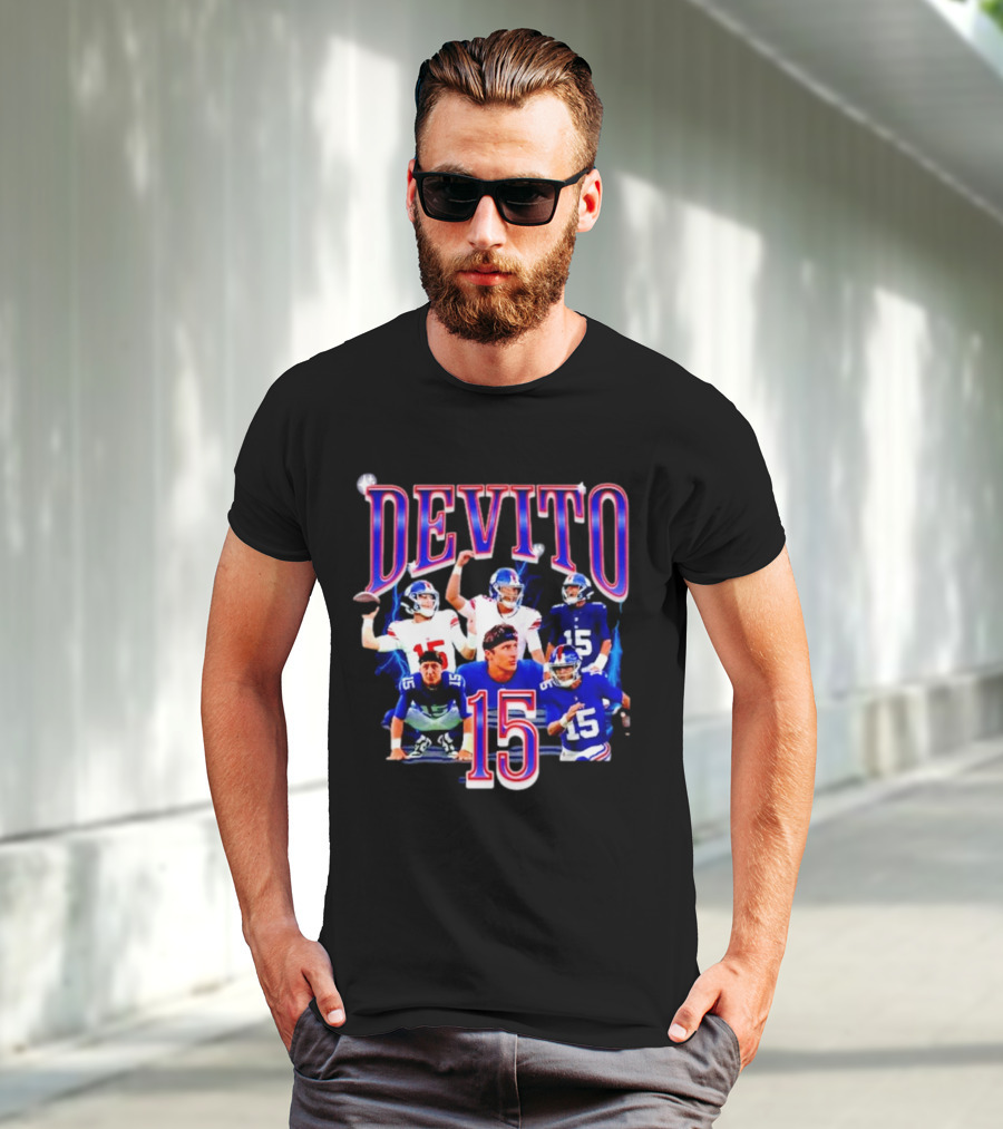 Devito 15 New York Giants Football Player T-Shirt