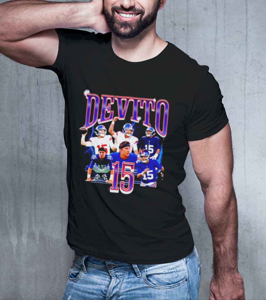 Devito 15 New York Giants Football Player T-Shirt