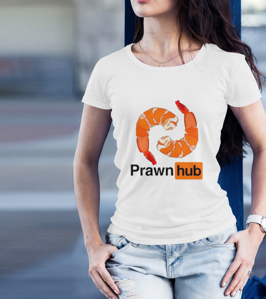 Prawn Hub Parody With Shrimp T-Shirt