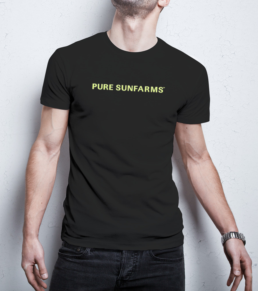 PURE SUNFARMS Logo Tee Black T-Shirt