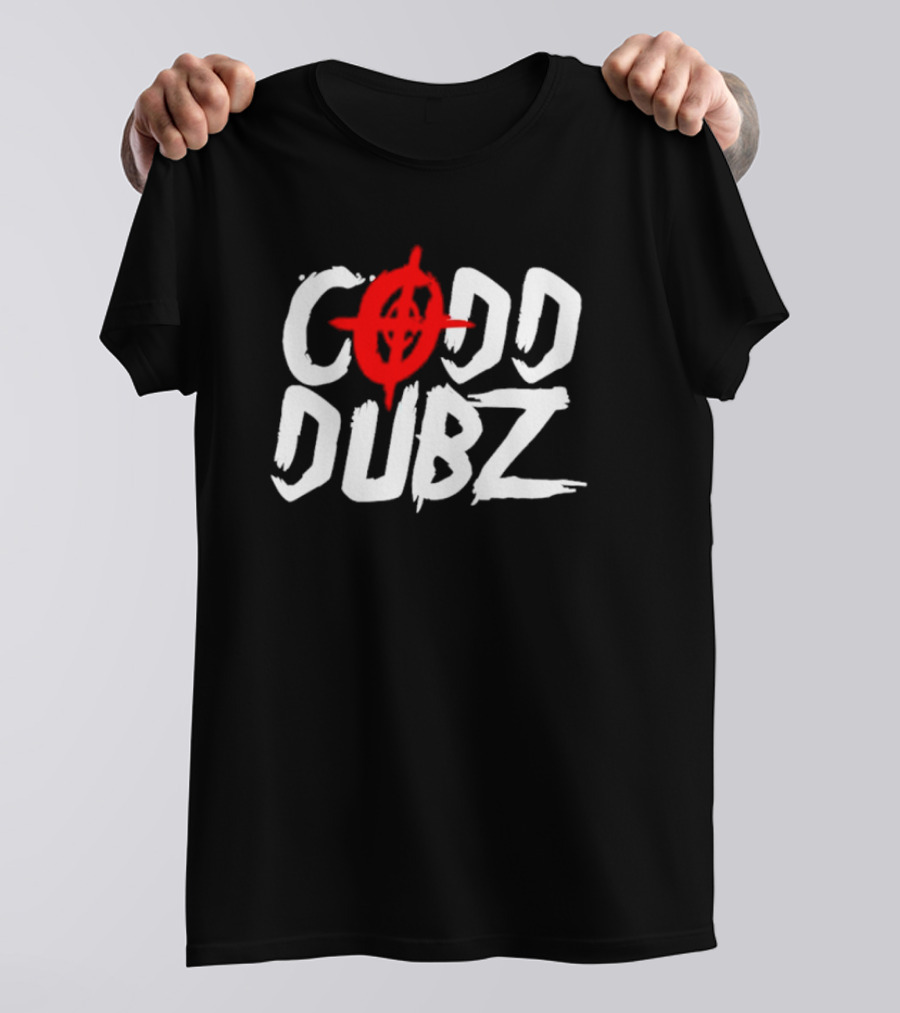 CODD DUBZ Target Dubz Red Target Symbol Bold White Letters T-Shirt
