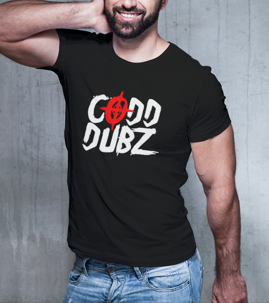 CODD DUBZ Target Dubz Red Target Symbol Bold White Letters T-Shirt