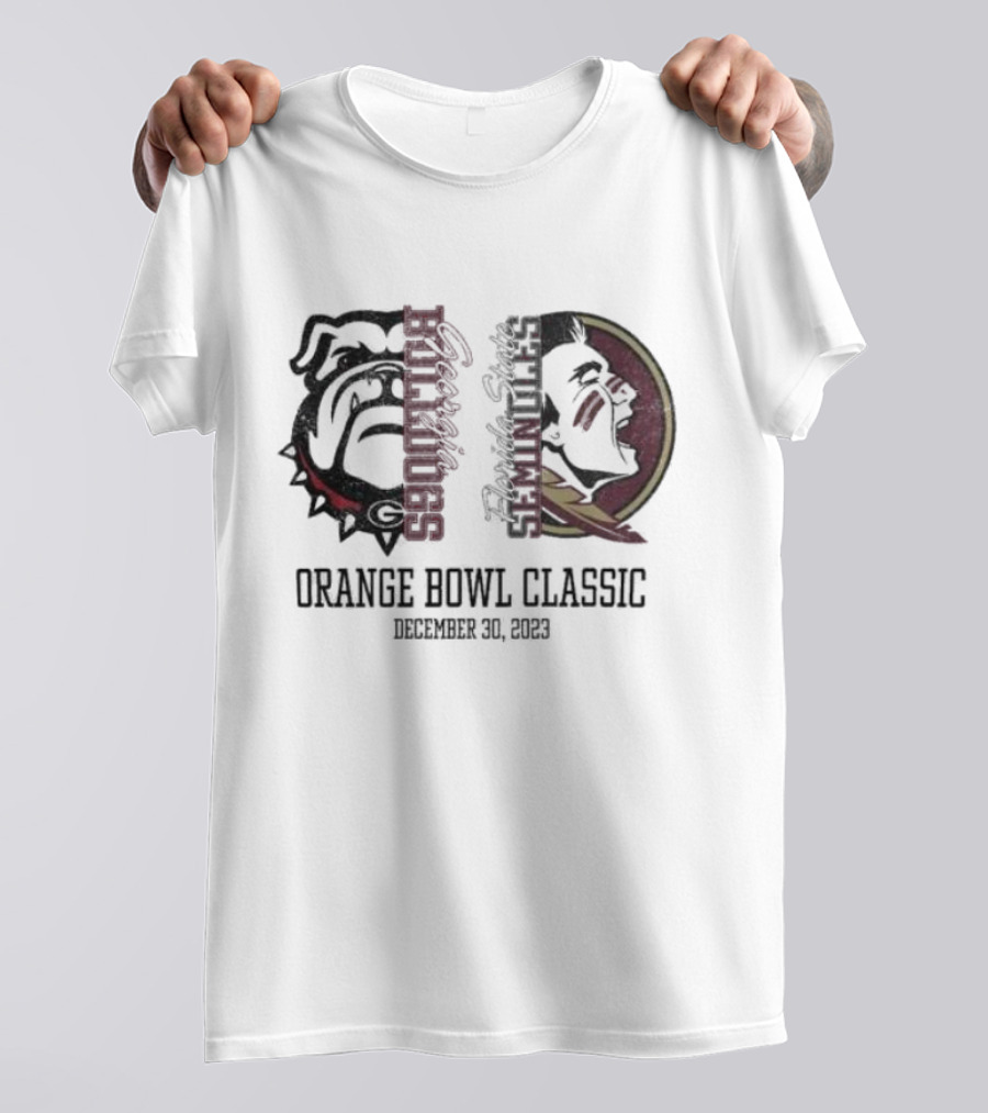 Georgia Bulldogs Seminoles Orange Bowl Classic December 30 T-Shirt