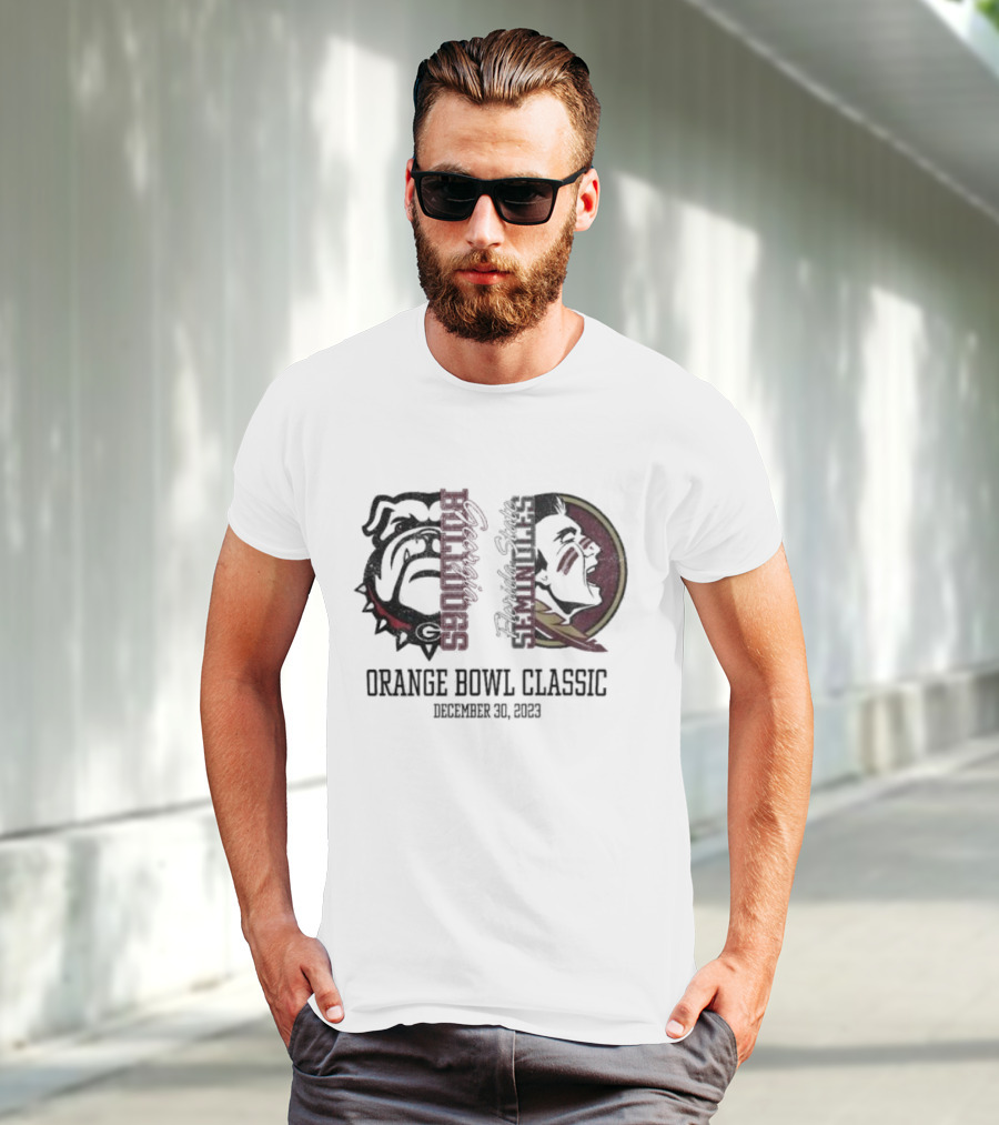 Georgia Bulldogs Seminoles Orange Bowl Classic December 30 T-Shirt