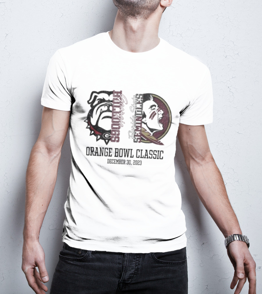 Georgia Bulldogs Seminoles Orange Bowl Classic December 30 T-Shirt