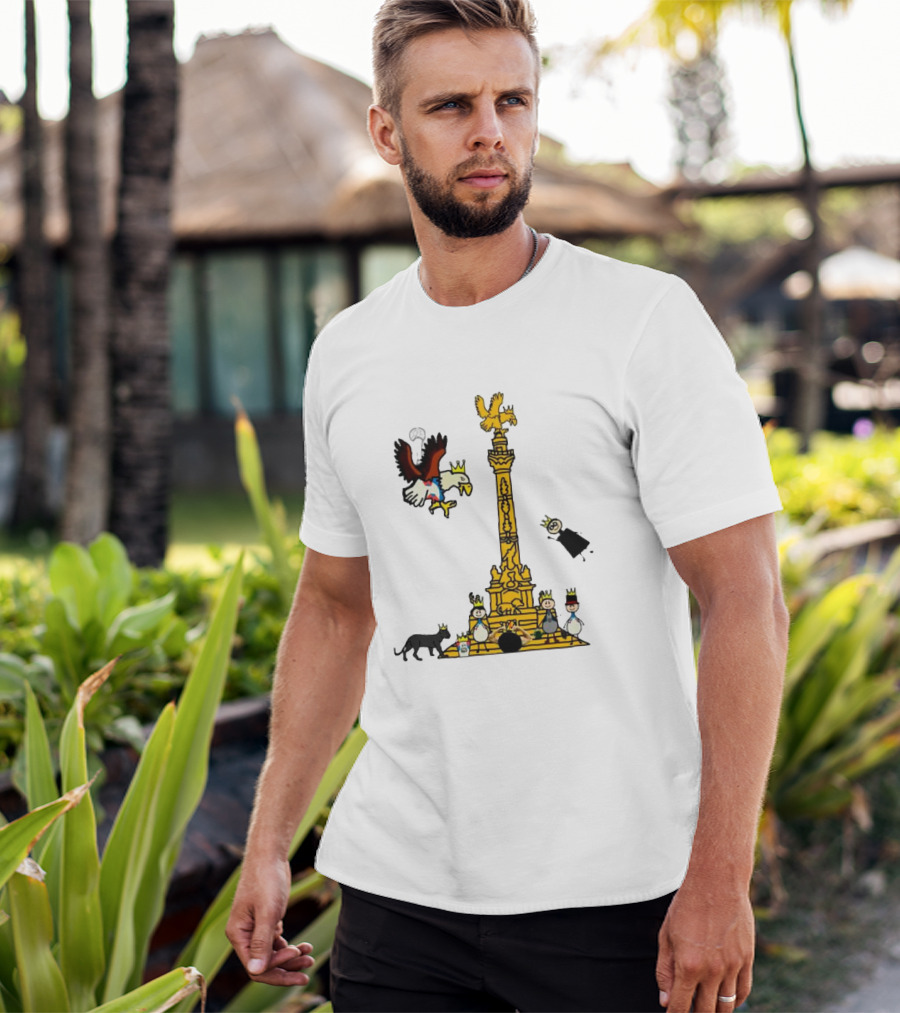 America Campeon Angel De La Independencia Cartoon Icons T-Shirt