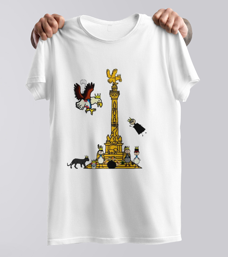America Campeon Angel De La Independencia Cartoon Icons T-Shirt