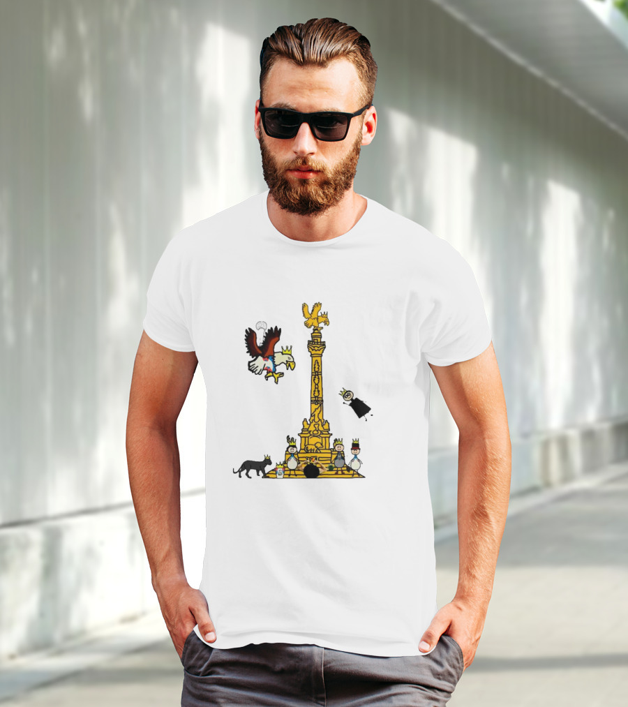 America Campeon Angel De La Independencia Cartoon Icons T-Shirt