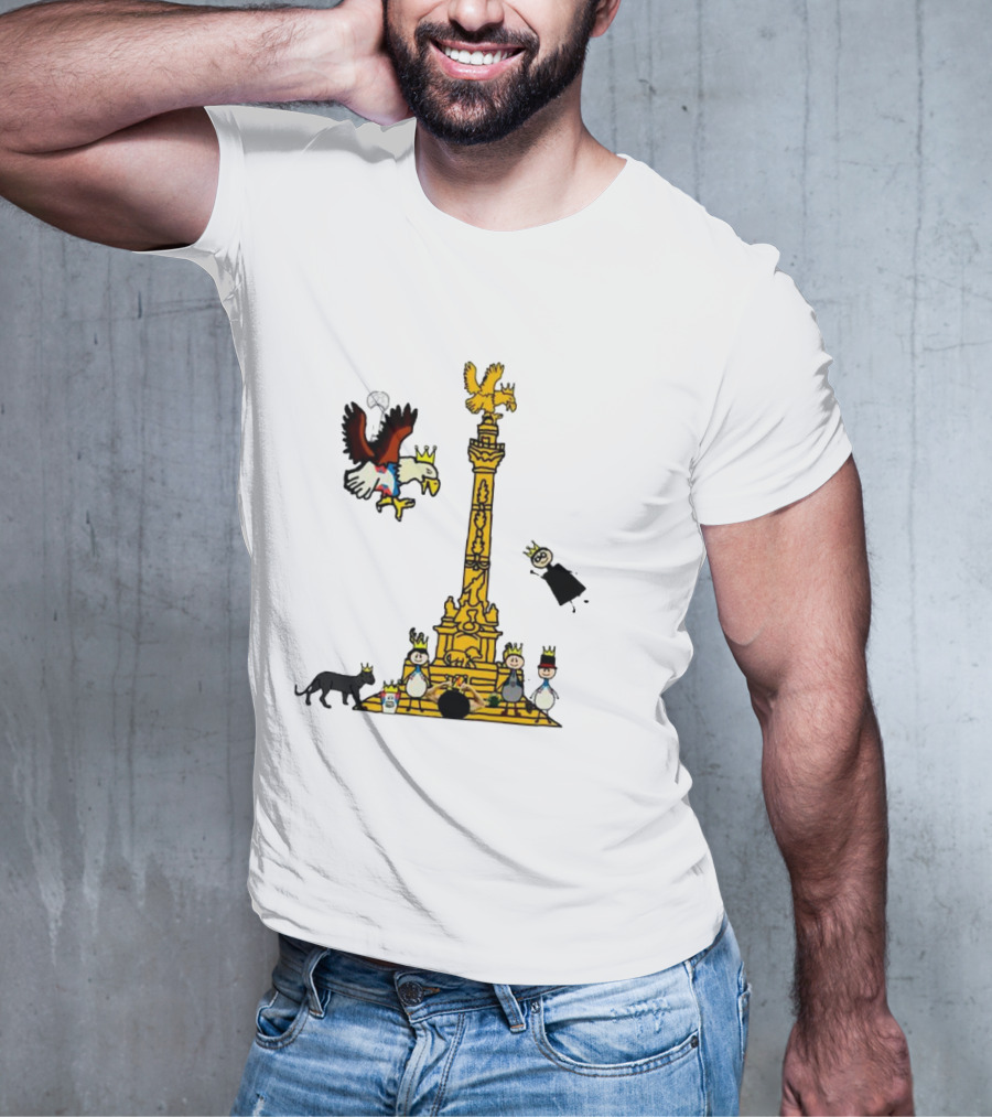 America Campeon Angel De La Independencia Cartoon Icons T-Shirt