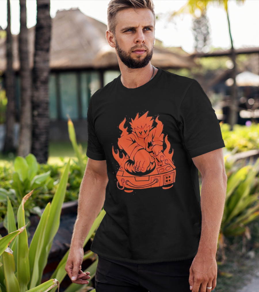 Marshmello Music Scratch Fiery DJ Turntable T-Shirt