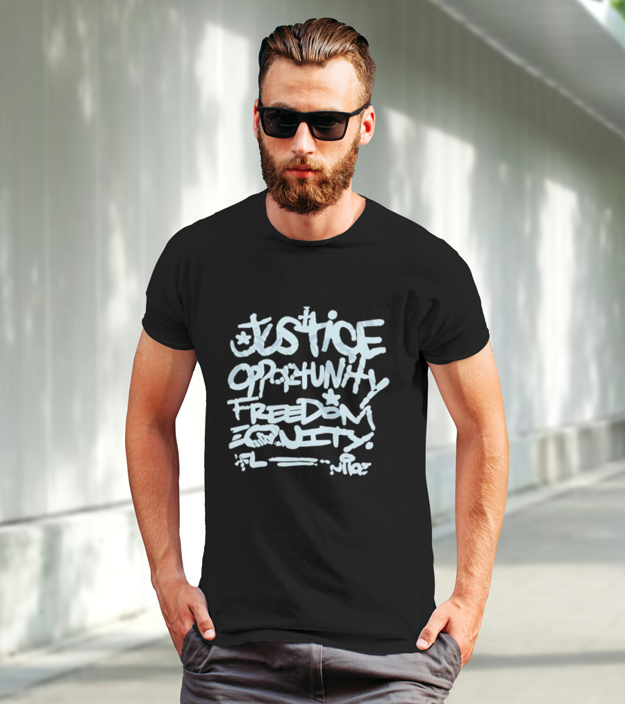 Justice Opportunity Freedom Equity Mike Tomlin T-Shirt