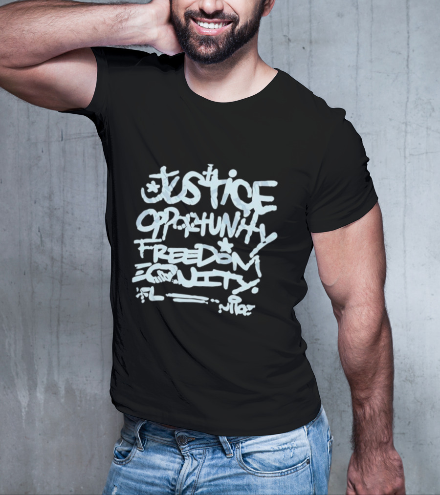 Justice Opportunity Freedom Equity Mike Tomlin T-Shirt
