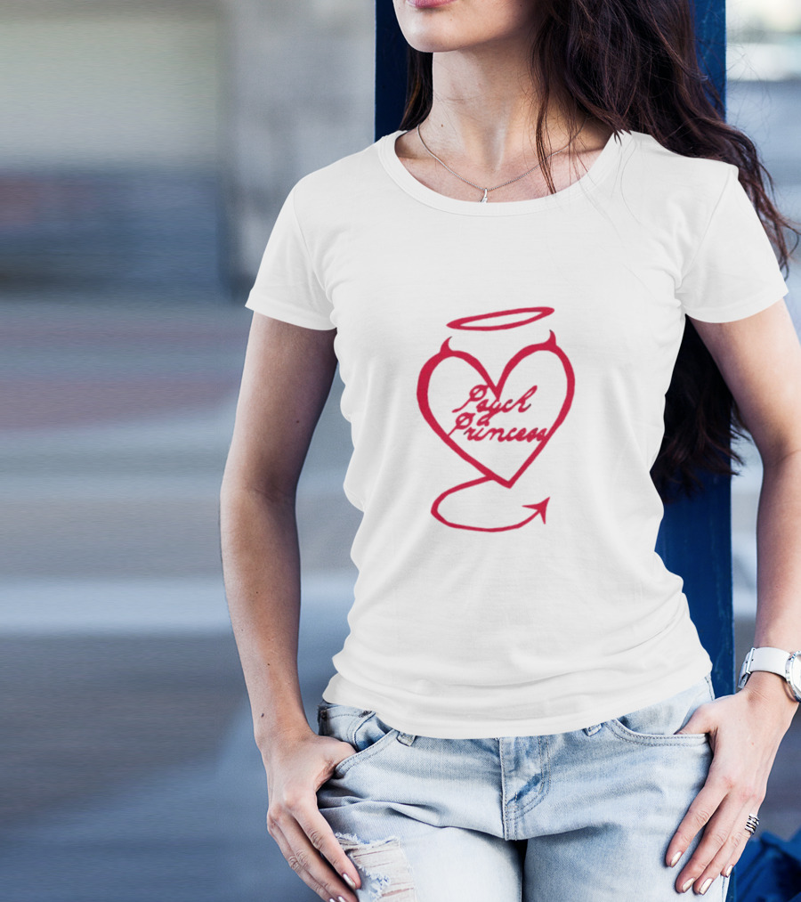 Psych Princess Heart With Angel Halo And Devil Tail T-Shirt
