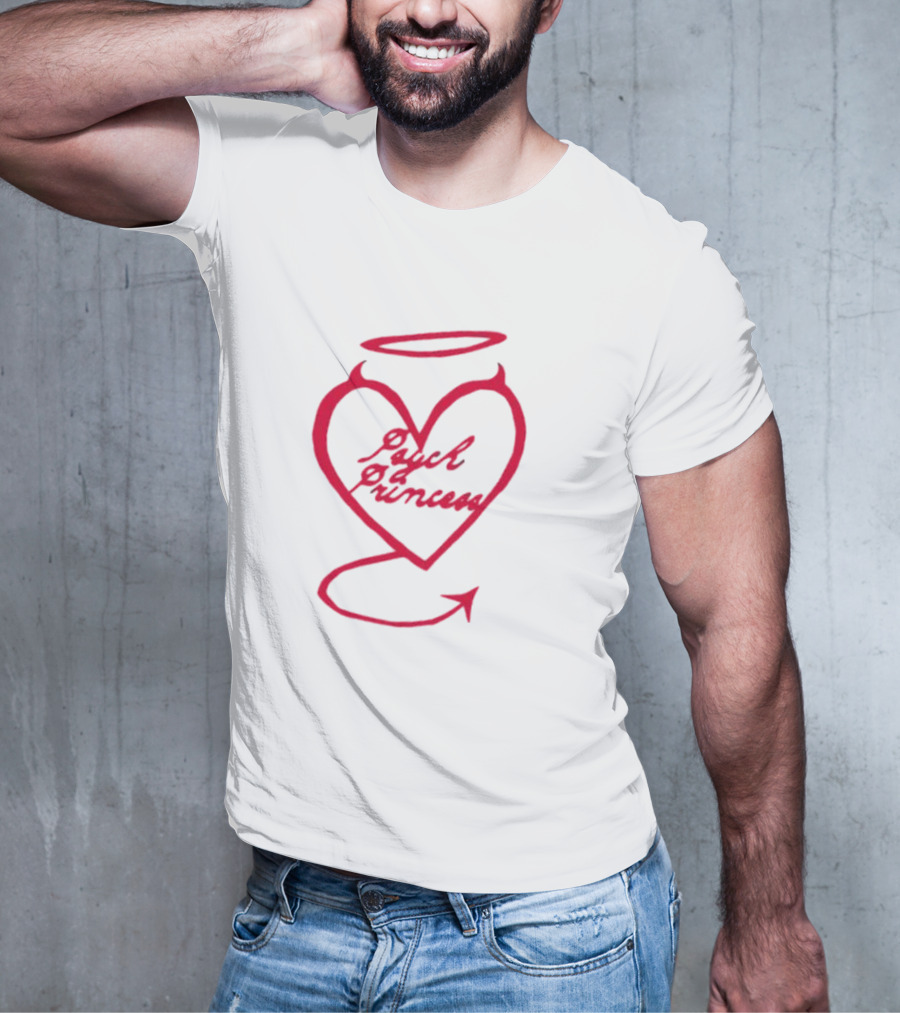 Psych Princess Heart With Angel Halo And Devil Tail T-Shirt