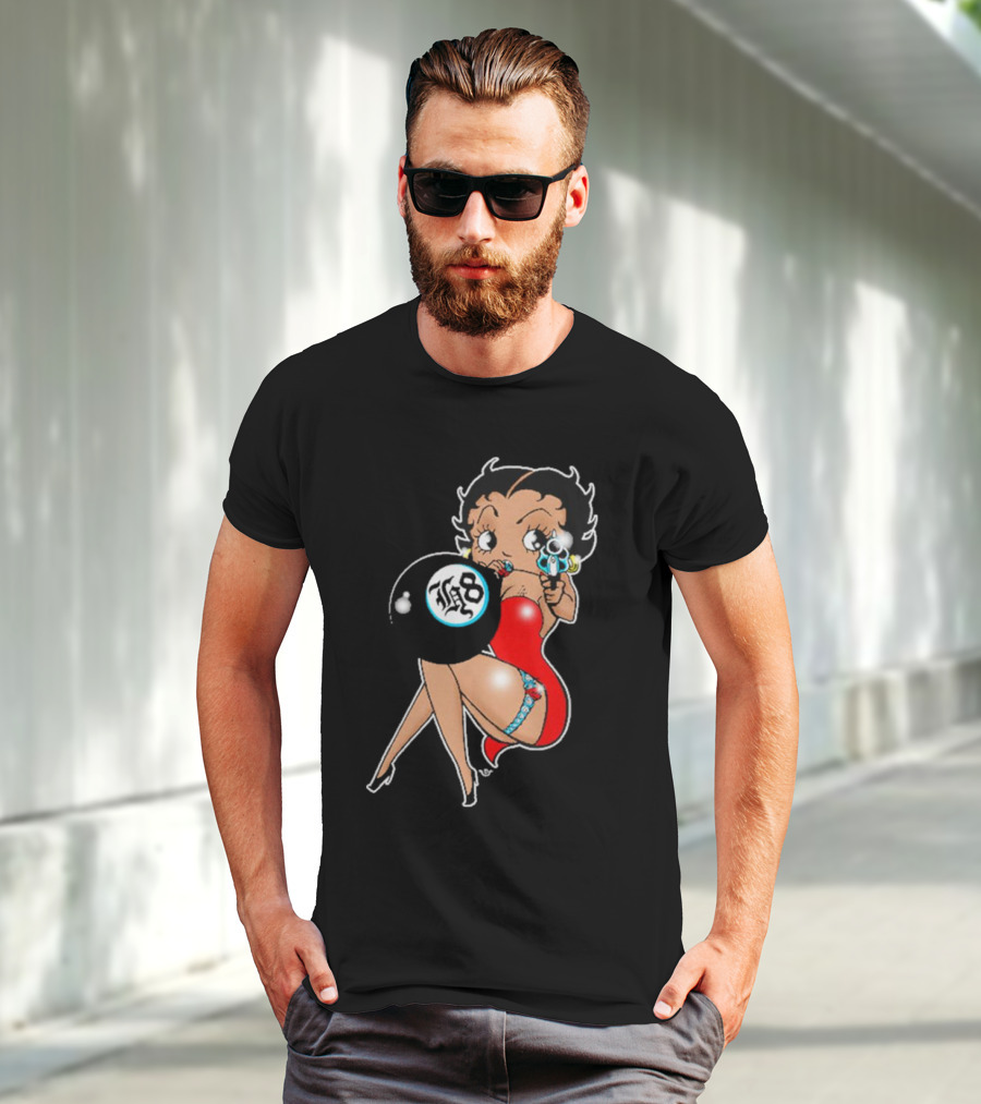 Section H8 Betty Boop Eight Ball Gun T-Shirt