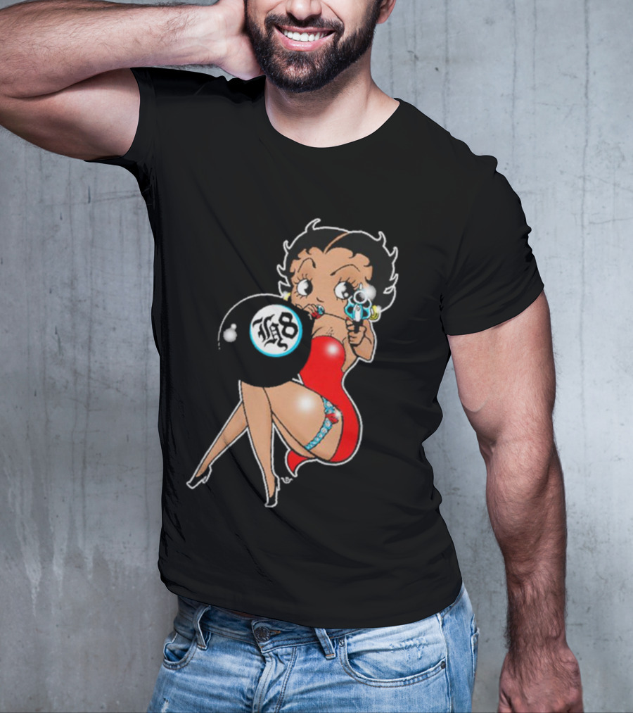 Section H8 Betty Boop Eight Ball Gun T-Shirt