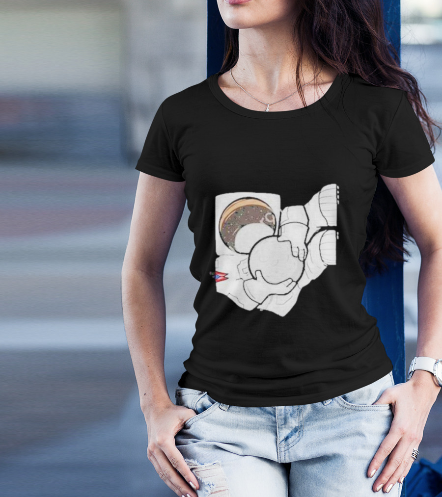 Strange Planet Ohio Moonwalker Cosmic Astronaut Holding Celestial Sphere T-Shirt
