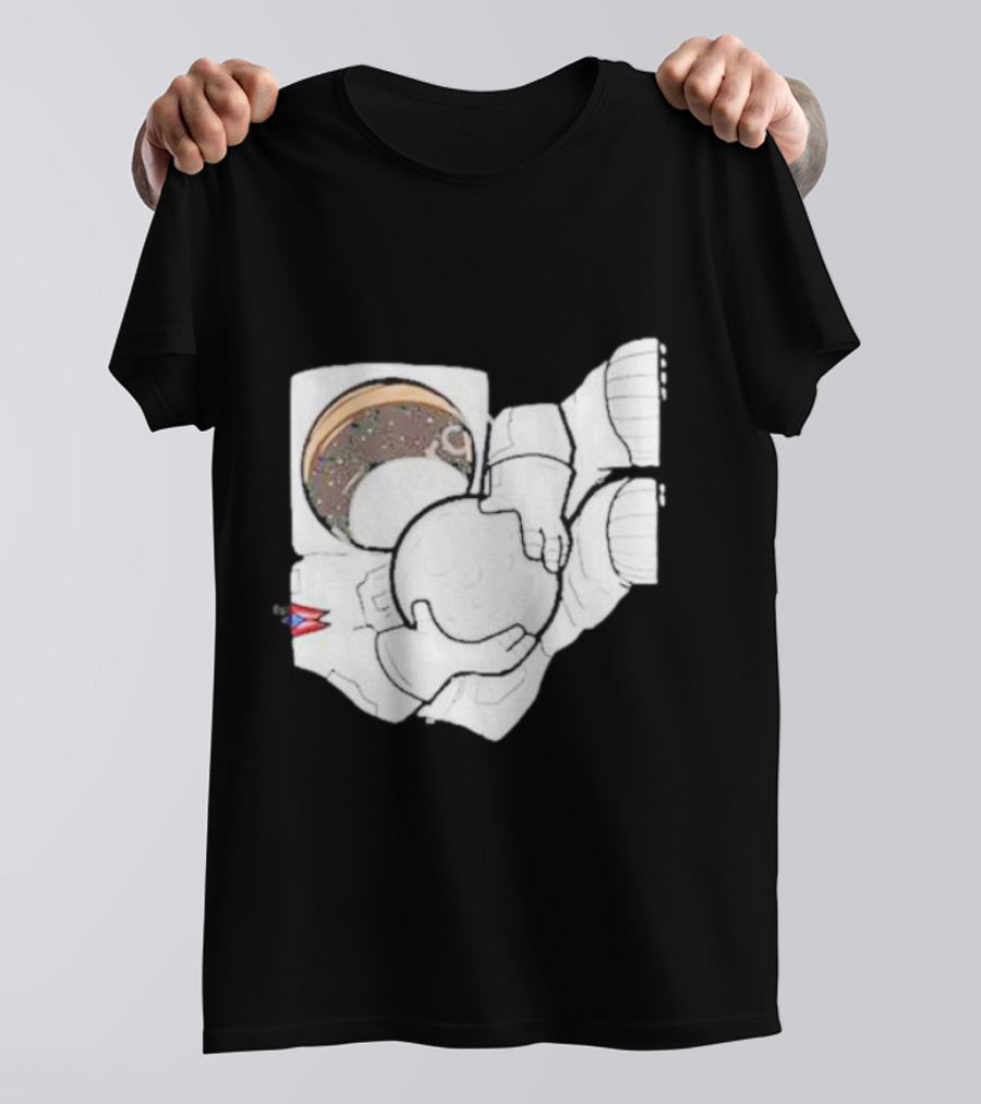 Strange Planet Ohio Moonwalker Cosmic Astronaut Holding Celestial Sphere T-Shirt