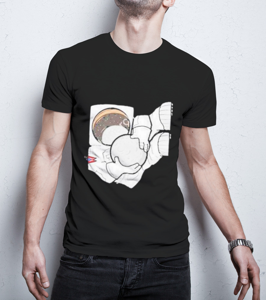 Strange Planet Ohio Moonwalker Cosmic Astronaut Holding Celestial Sphere T-Shirt