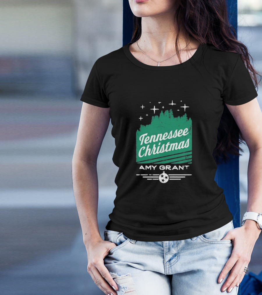 Tennessee Christmas Amy Grant Stars Trees T-Shirt