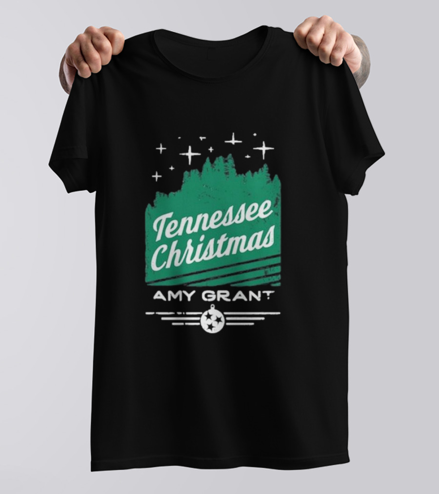 Tennessee Christmas Amy Grant Stars Trees T-Shirt